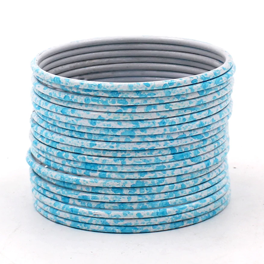 Set of 24 Marble Textured Bangles by Leshya - Image 11