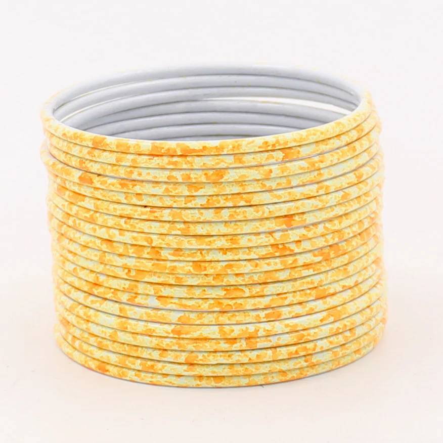 Set of 24 Marble Textured Bangles by Leshya - Image 12