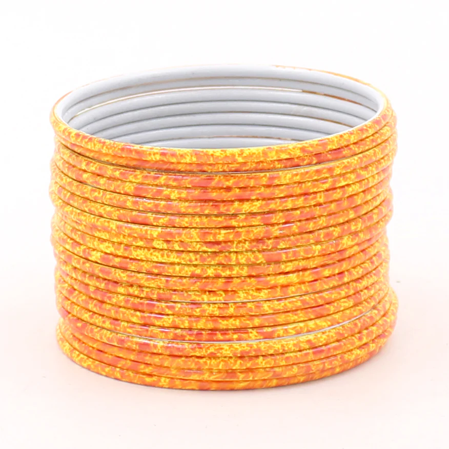 Set of 24 Marble Textured Bangles by Leshya - Image 6