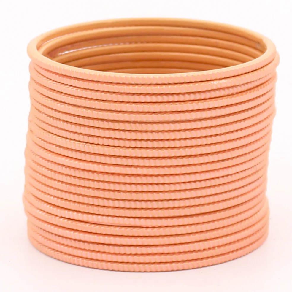 Set of 24 Matte Textured Bangles with Zig-Zag Surface by Leshya - Image 10