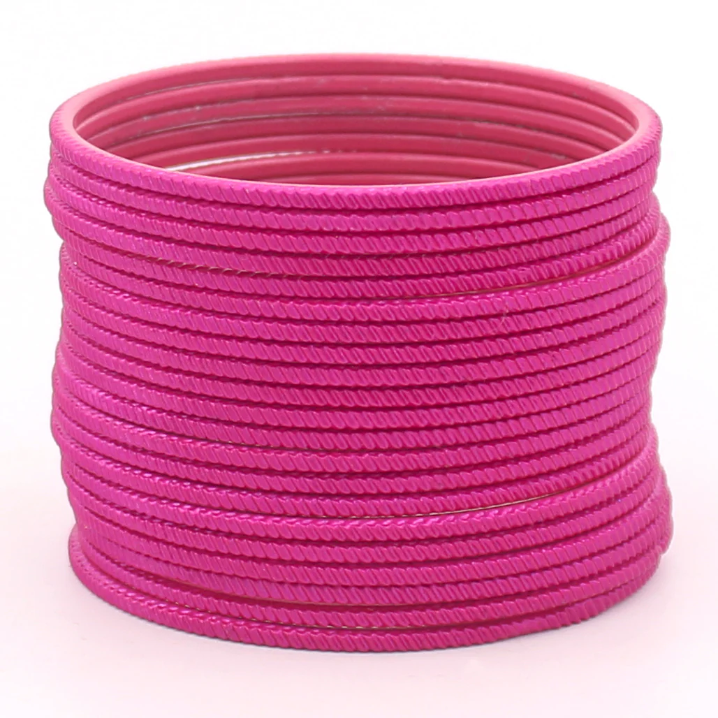 Set of 24 Matte Textured Bangles with Zig-Zag Surface by Leshya - Image 14
