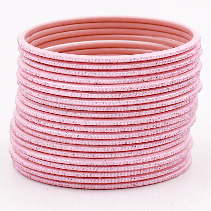 Set of 24 Matte Textured Glitter Bangles by Leshya - Image 11