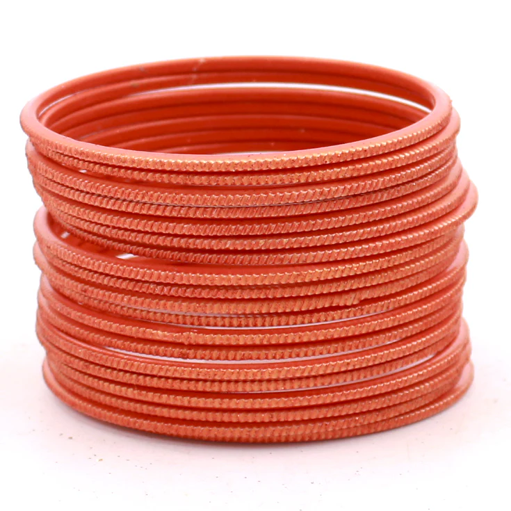 Set of 24 Matte Textured Glitter Bangles by Leshya - Image 8