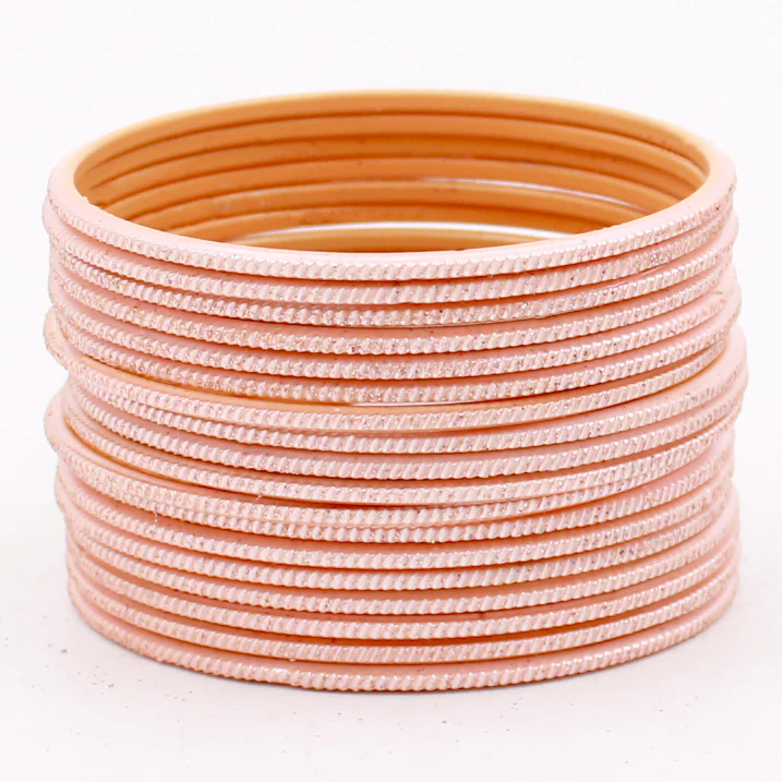 Set of 24 Matte Textured Glitter Bangles by Leshya - Image 9