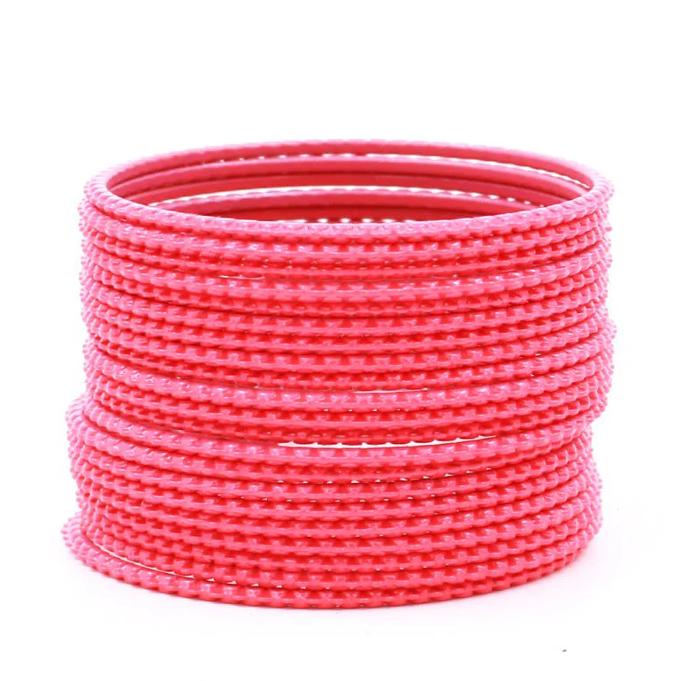 Set of 24 Metal Bangles with Lehar Design by Leshya - Image 11