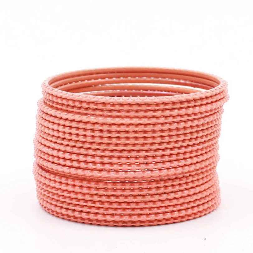 Set of 24 Metal Bangles with Lehar Design by Leshya - Image 12