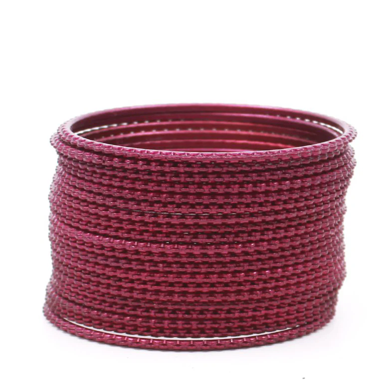 Set of 24 Metal Bangles with Lehar Design by Leshya - Image 13