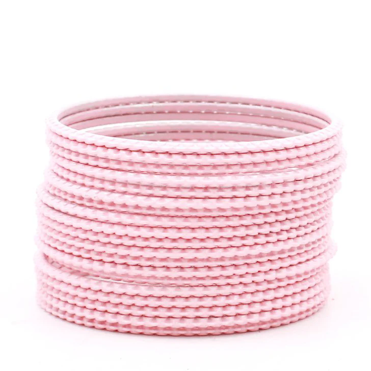 Set of 24 Metal Bangles with Lehar Design by Leshya - Image 17