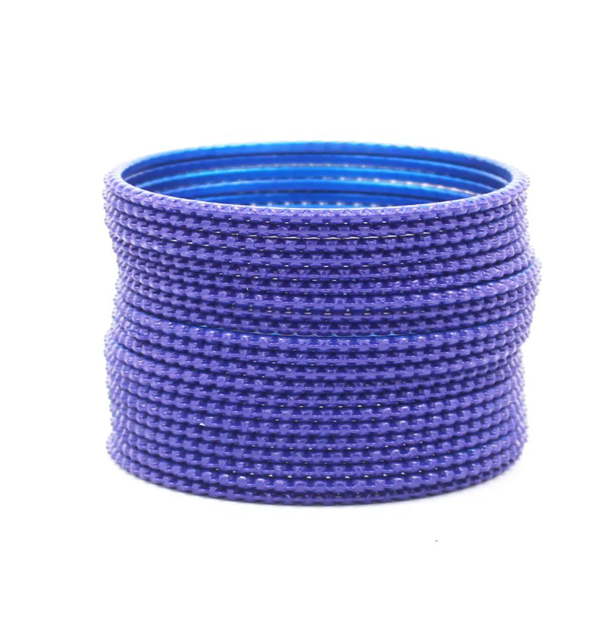 Set of 24 Metal Bangles with Lehar Design by Leshya - Image 20