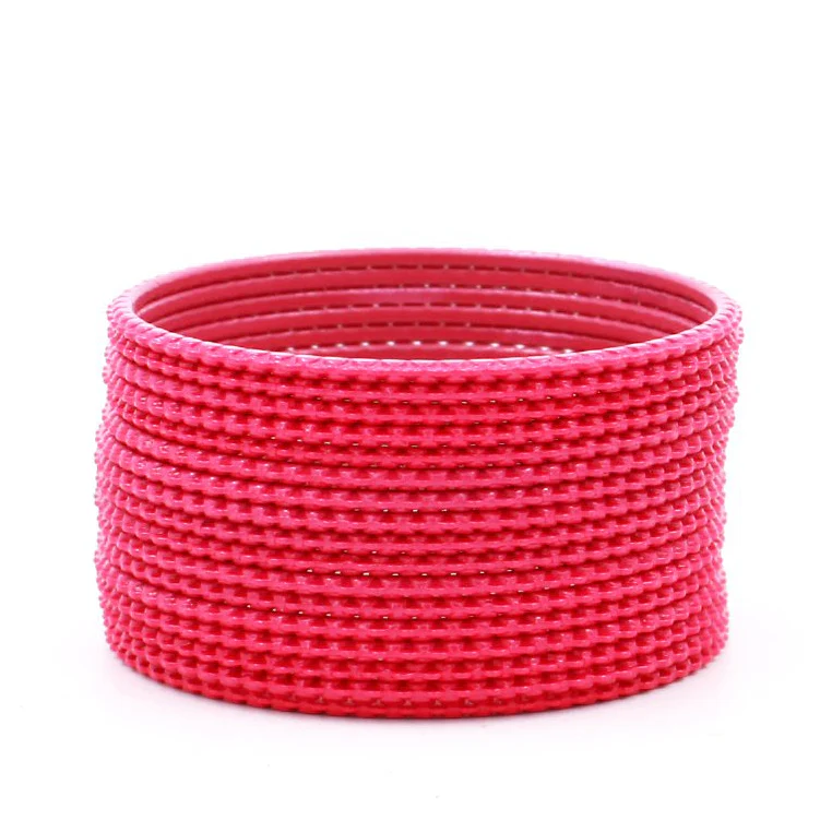 Set of 24 Metal Bangles with Lehar Design by Leshya - Image 6