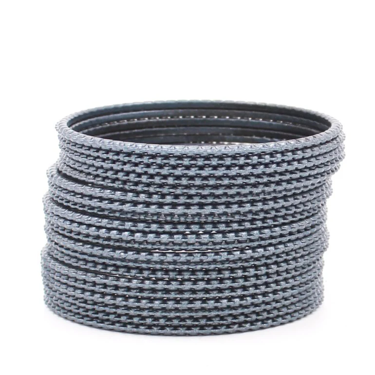 Set of 24 Metal Bangles with Lehar Design by Leshya - Image 8
