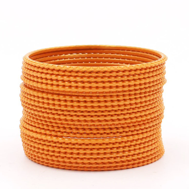 Set of 24 Metal Bangles with Lehar Design by Leshya - Image 9