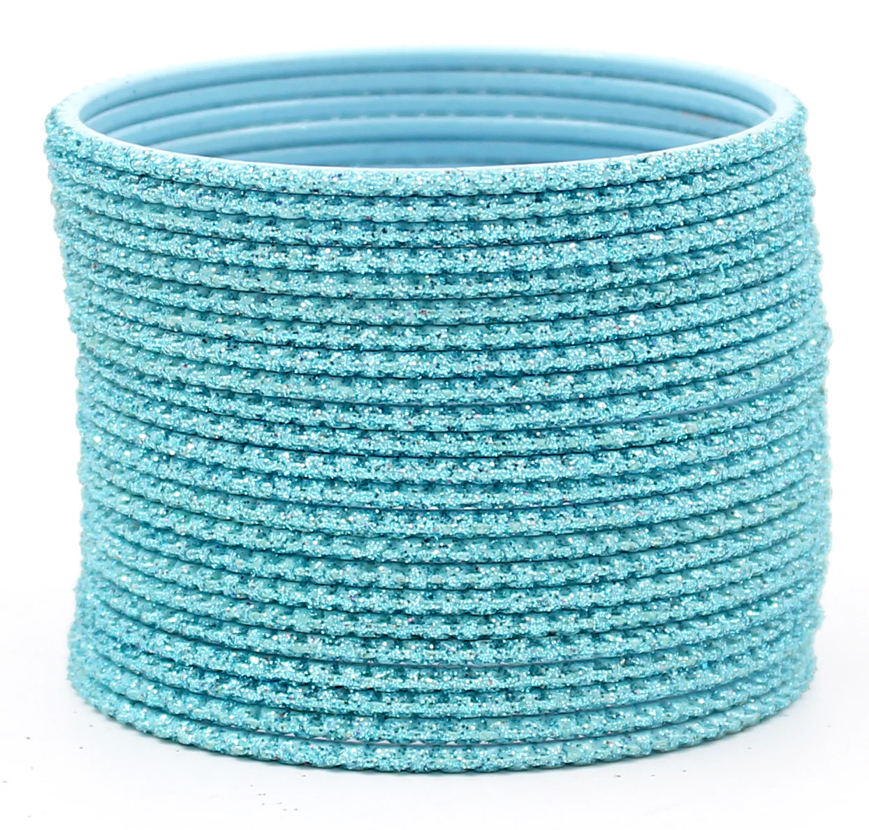 Set of 24 Plain Lehar Bangles with Glitter by Leshya - Image 11