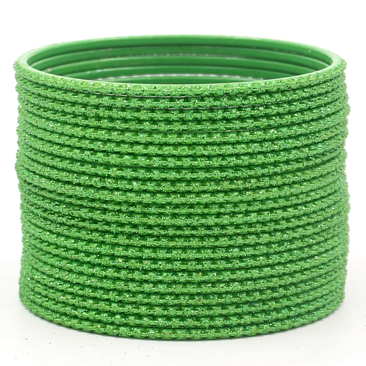 Set of 24 Plain Lehar Bangles with Glitter by Leshya - Image 4