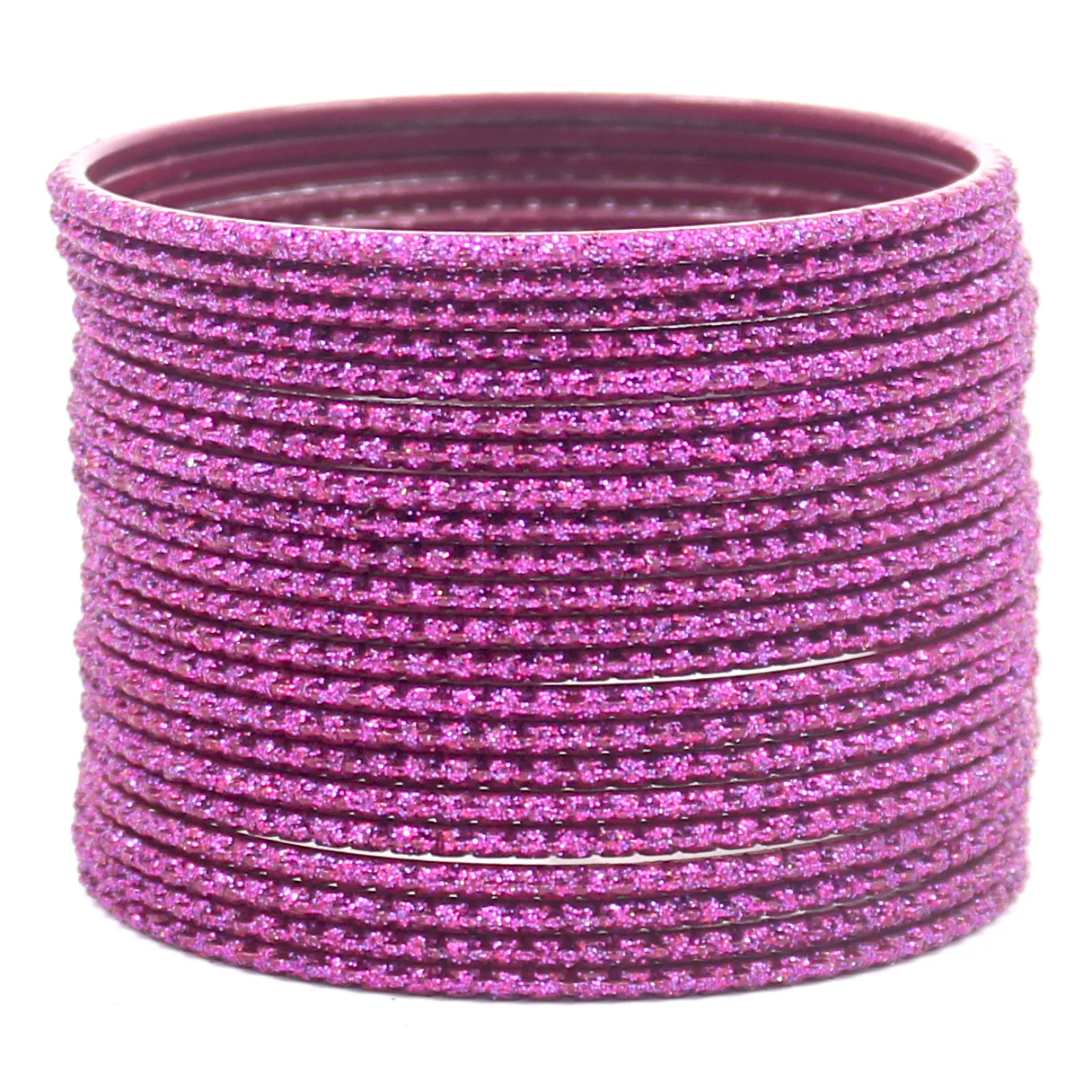 Set of 24 Plain Lehar Bangles with Glitter by Leshya - Image 6