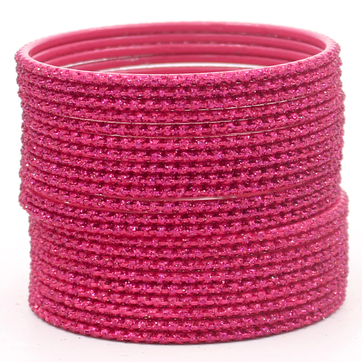 Set of 24 Plain Lehar Bangles with Glitter by Leshya - Image 9
