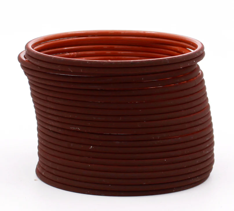Set of 24 Plain Matte Textured Metal Bangles by Leshya - Image 10
