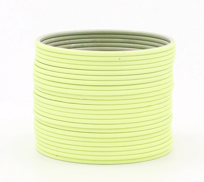 Set of 24 Plain Matte Textured Metal Bangles by Leshya - Image 12