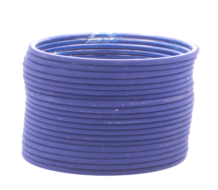 Set of 24 Plain Matte Textured Metal Bangles by Leshya - Image 15