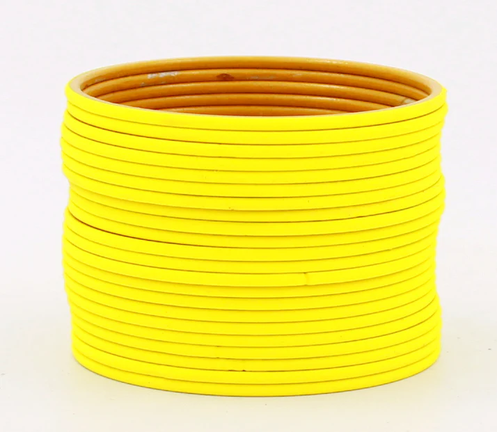 Set of 24 Plain Matte Textured Metal Bangles by Leshya - Image 18