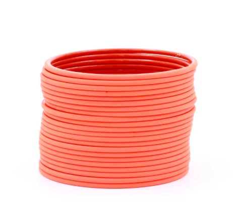 Set of 24 Plain Matte Textured Metal Bangles by Leshya - Image 5