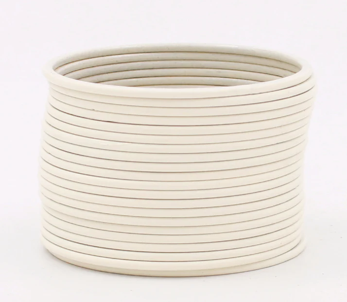 Set of 24 Plain Matte Textured Metal Bangles by Leshya - Image 6