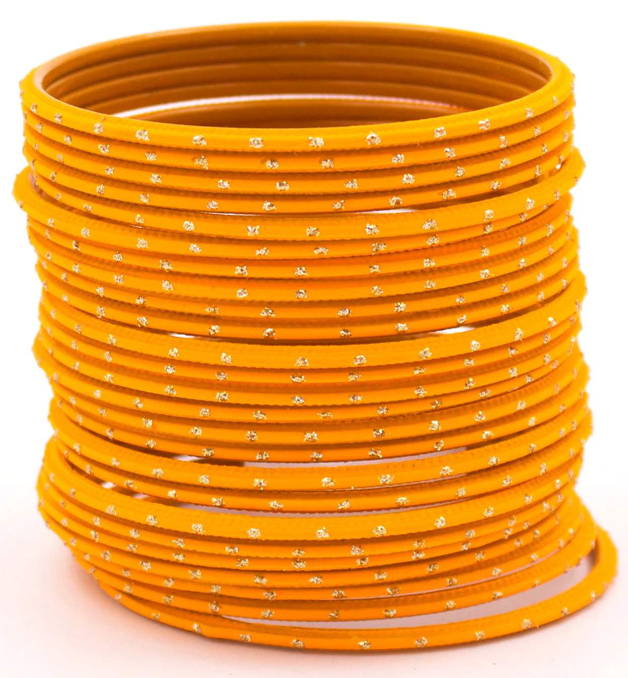Set of 24 Plain Matte Textured Metal Bangles By Leshya - Image 10