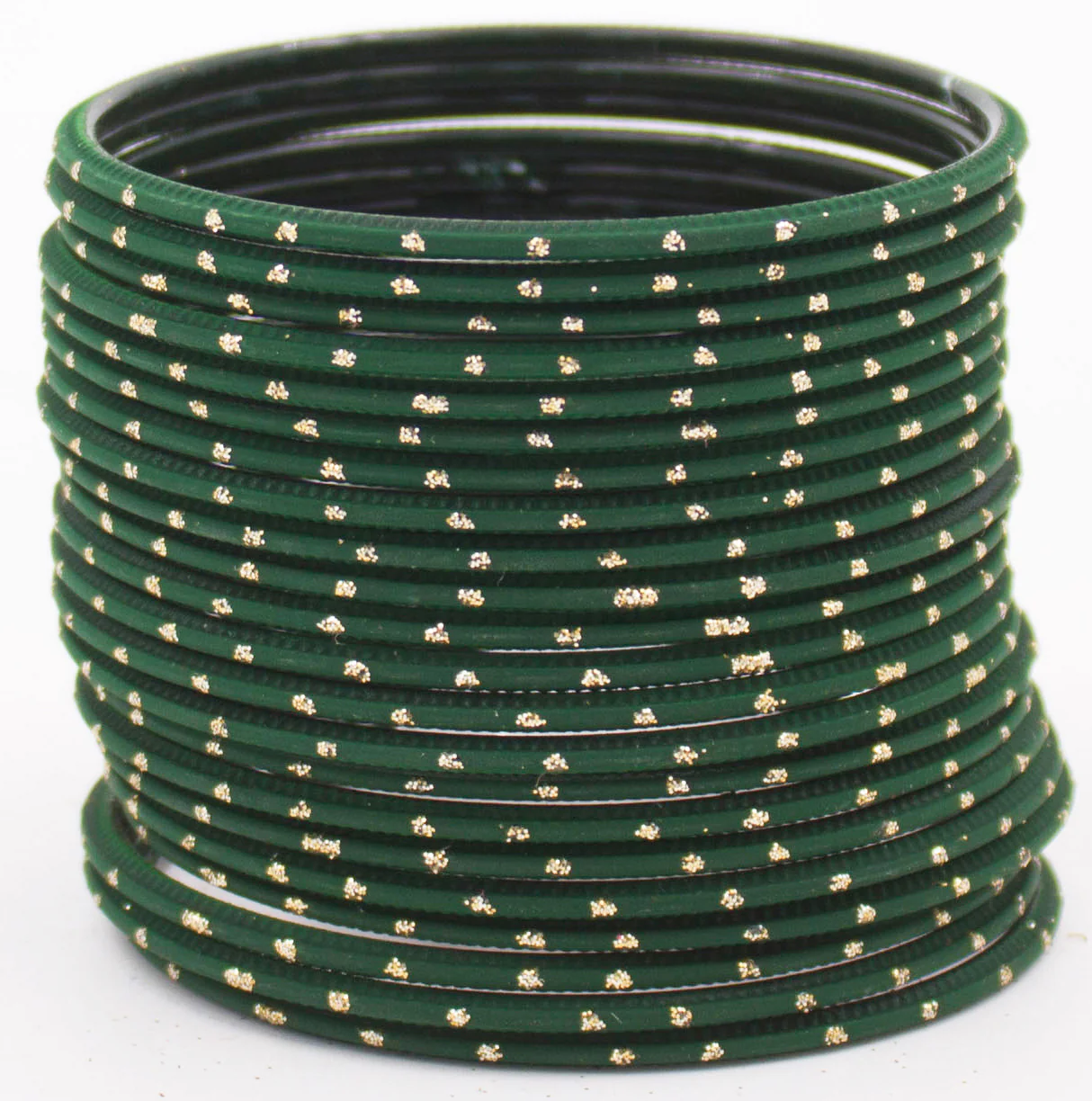 Set of 24 Plain Matte Textured Metal Bangles By Leshya - Image 11