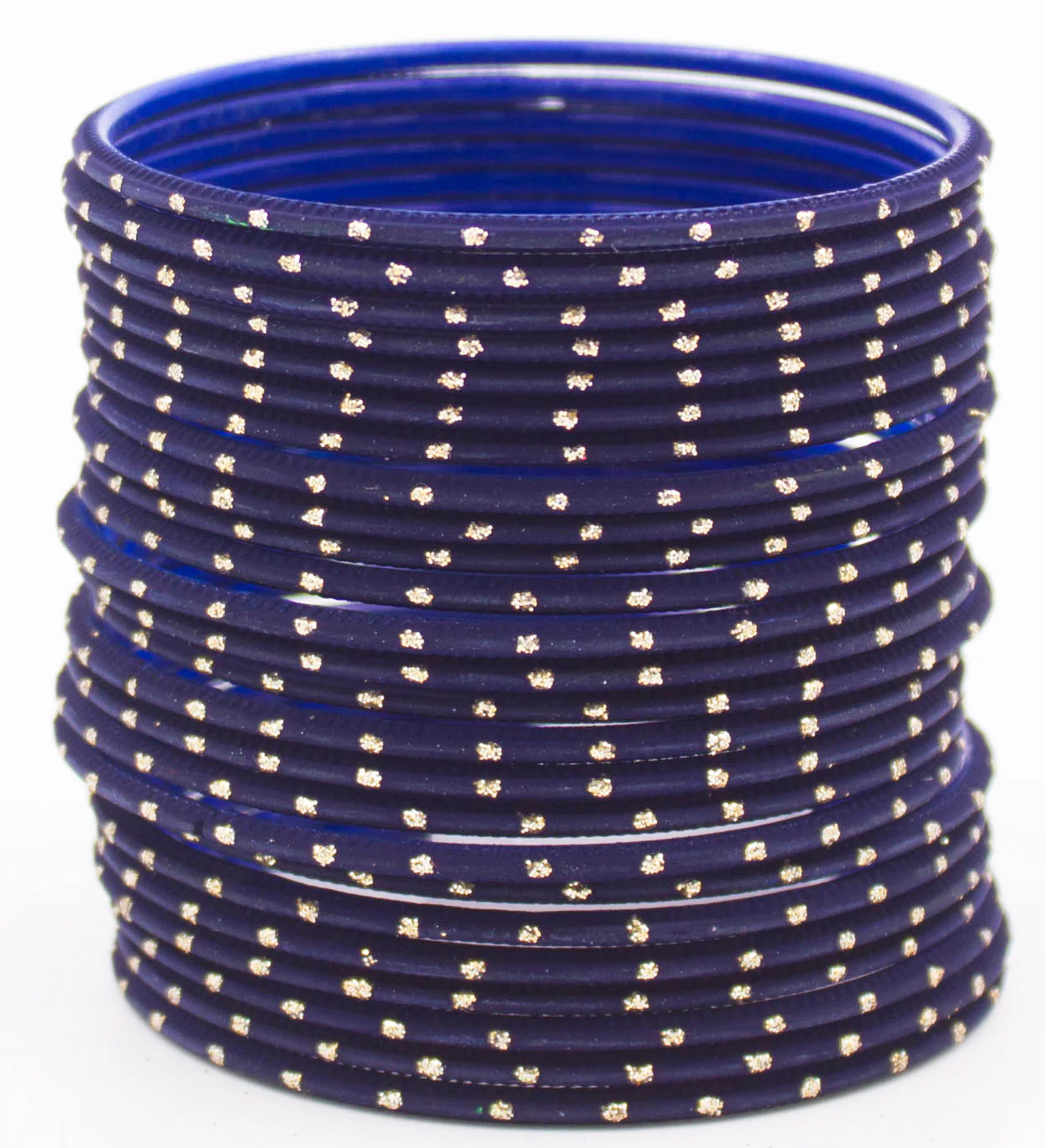 Set of 24 Plain Matte Textured Metal Bangles By Leshya - Image 15