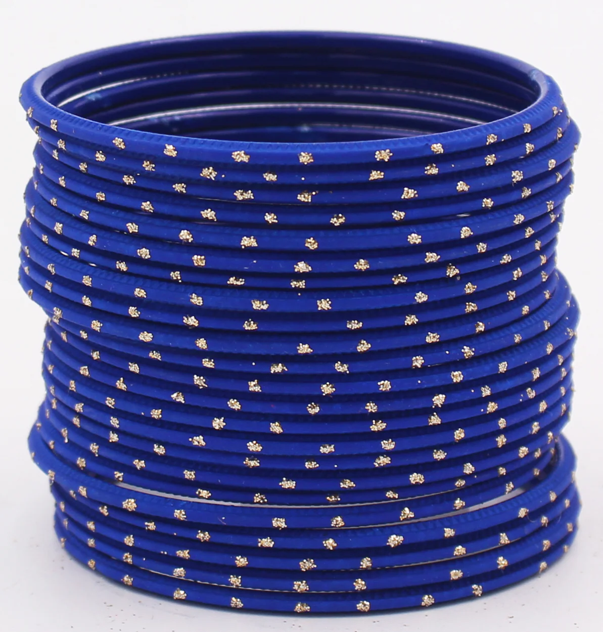 Set of 24 Plain Matte Textured Metal Bangles By Leshya - Image 20