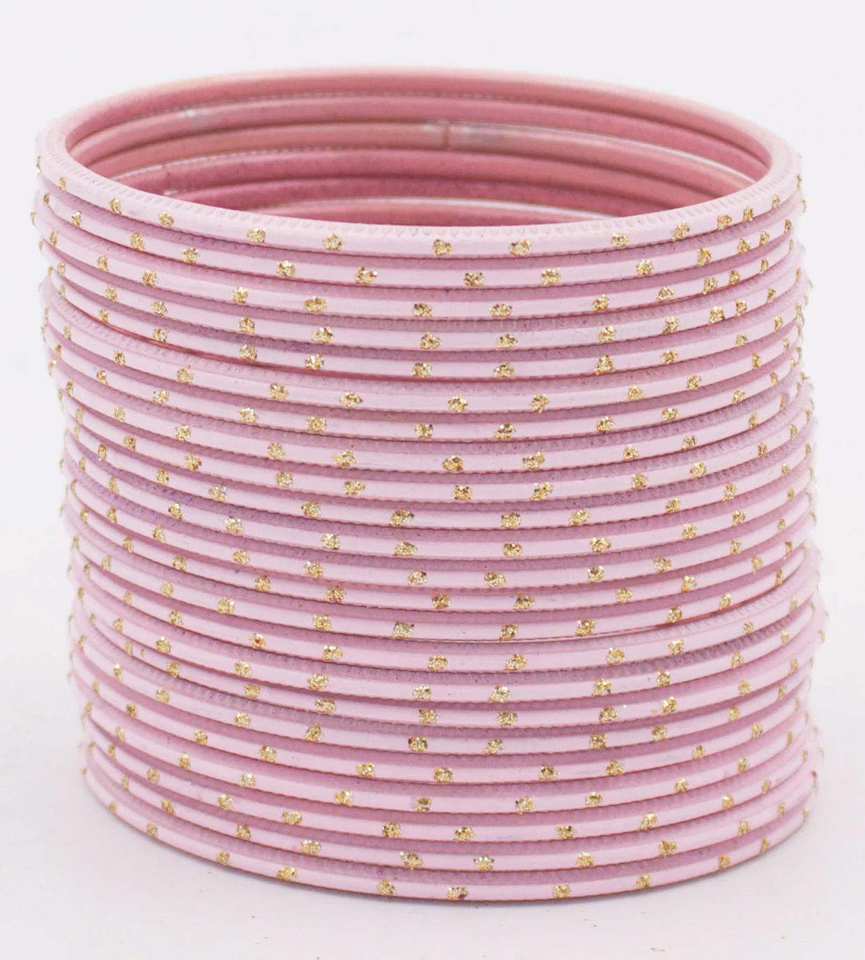Set of 24 Plain Matte Textured Metal Bangles By Leshya - Image 3
