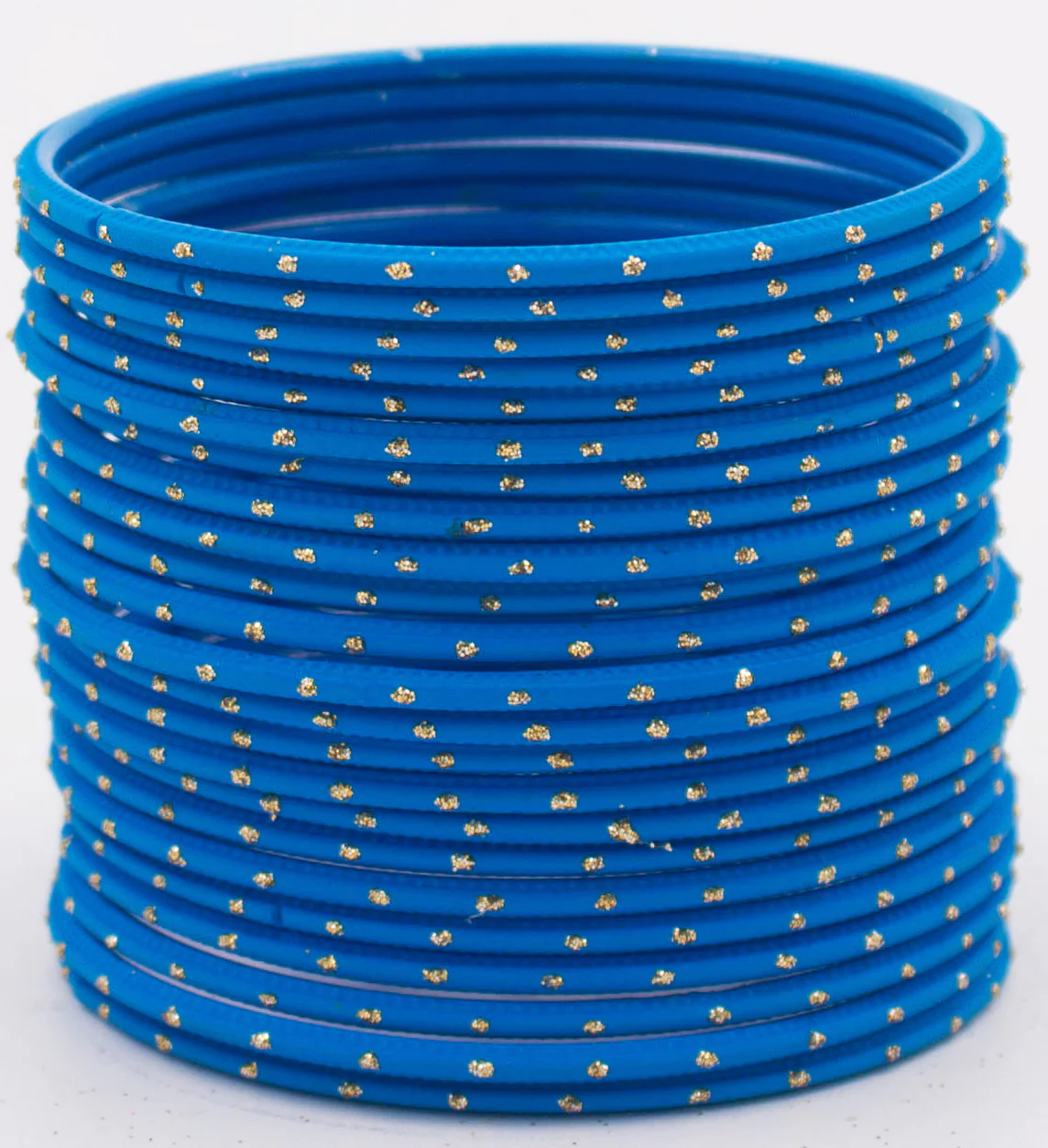 Set of 24 Plain Matte Textured Metal Bangles By Leshya - Image 5