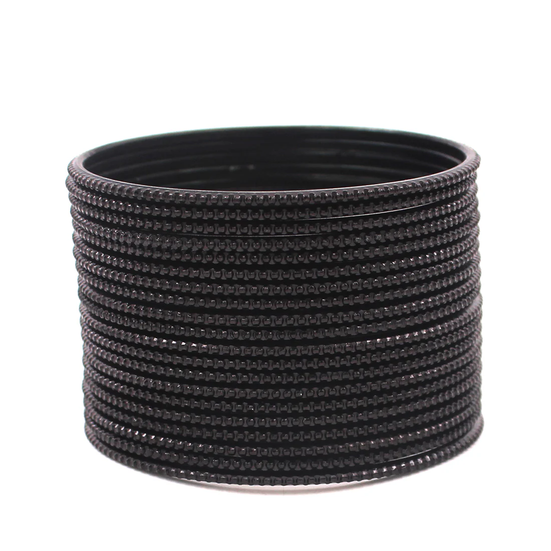 Set of 24 Plain Running Dotted One-Piece Metal Bangles by Leshya - Image 5