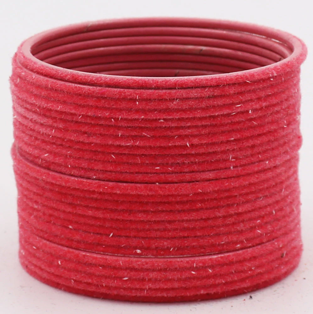 Set of 24 Plain Velvet Metal Bangles by Leshya - Image 4