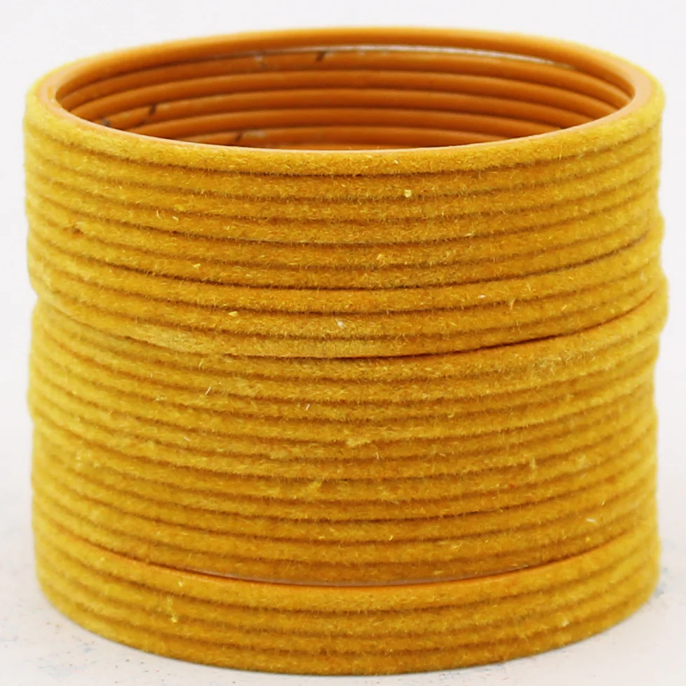 Set of 24 Plain Velvet Metal Bangles by Leshya (Plus Size) - Image 19