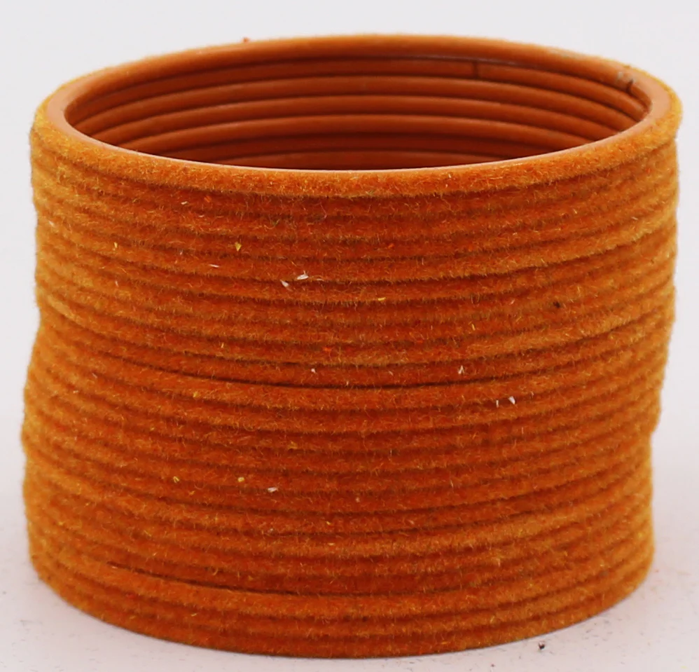 Set of 24 Plain Velvet Metal Bangles by Leshya (Plus Size) - Image 21