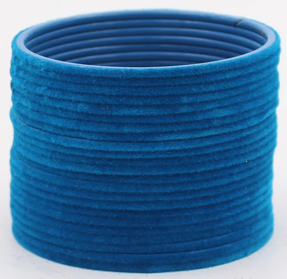 Set of 24 Plain Velvet Metal Bangles by Leshya (Plus Size) - Image 6