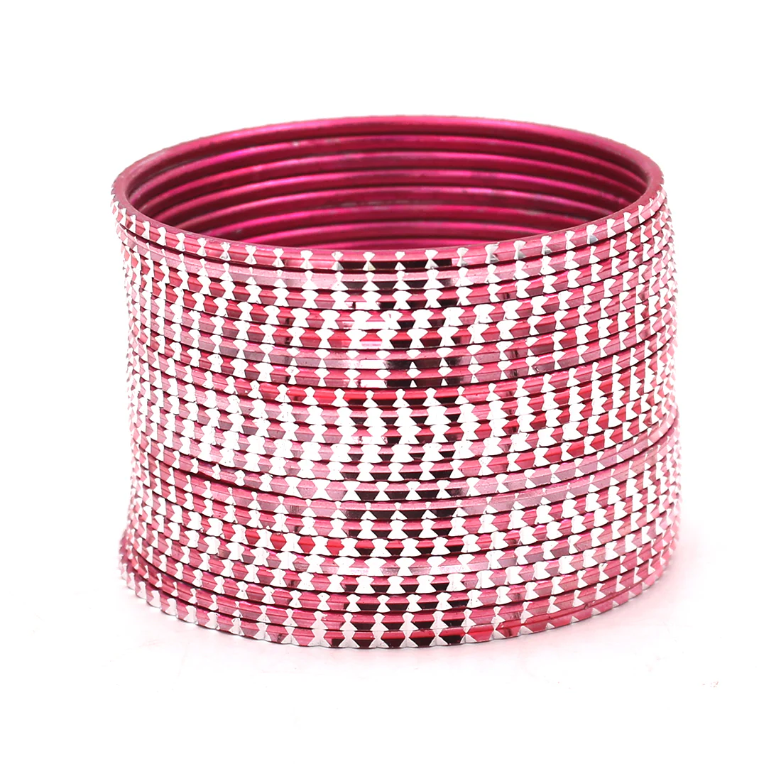 Set of 24 Shining Bangles with Cutting Design by Leshya - Image 6