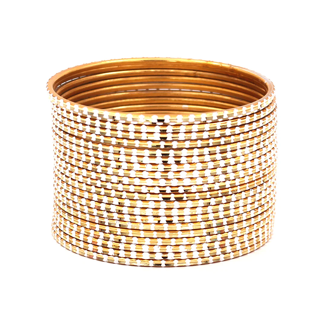 Set of 24 Shining Bangles with Cutting Design by Leshya - Image 8