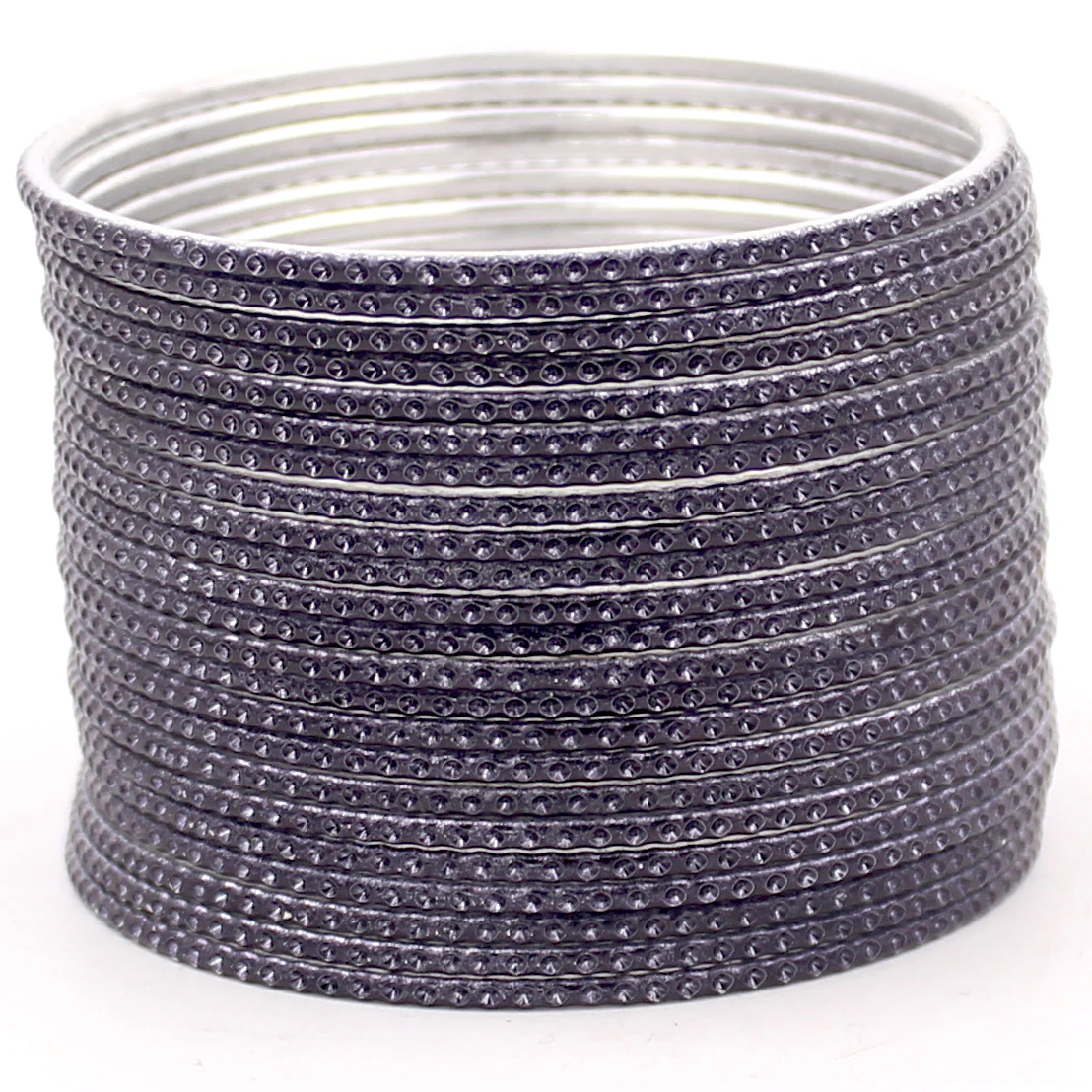 Set of 24 Shining Bangles with Embossed Pattern by Leshya - Image 9