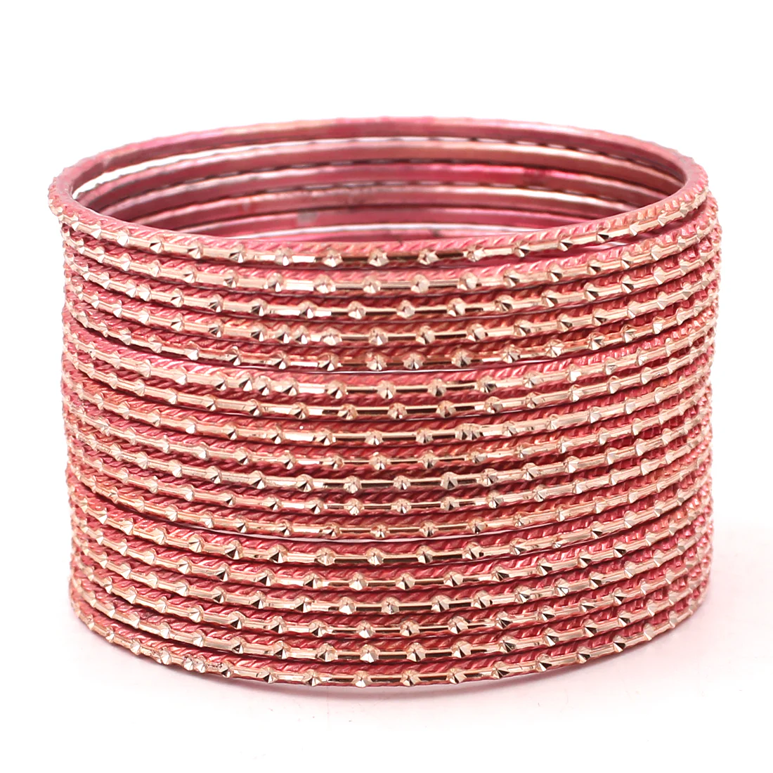 Set of 24 Shining Metal Bangles with self-dot Design by Leshya - Image 11