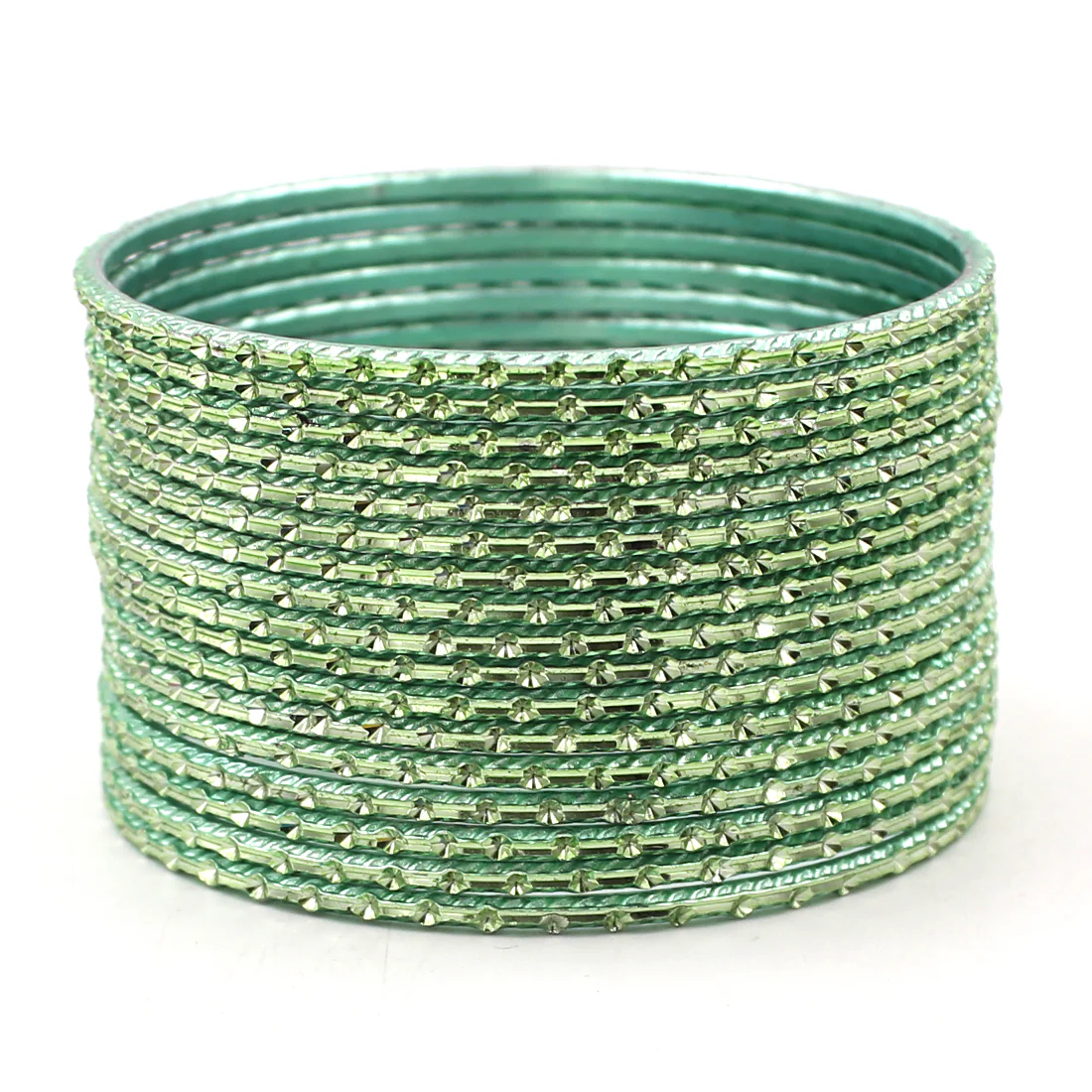 Set of 24 Shining Metal Bangles with self-dot Design by Leshya - Image 13