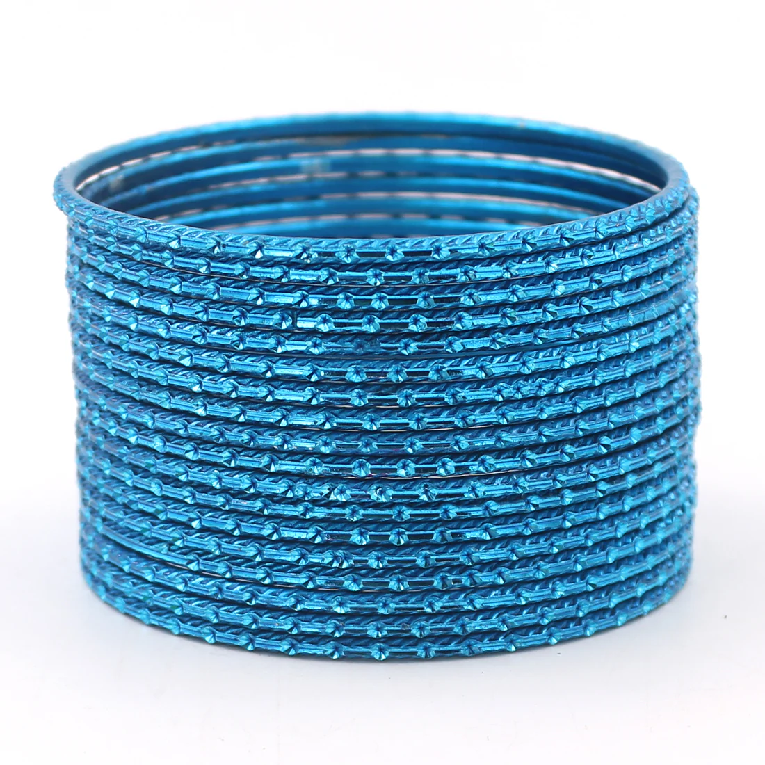 Set of 24 Shining Metal Bangles with self-dot Design by Leshya - Image 3