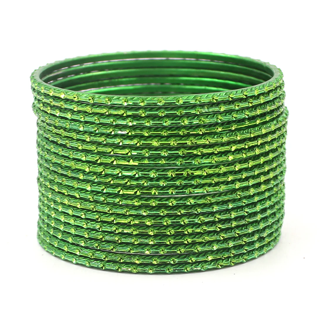 Set of 24 Shining Metal Bangles with self-dot Design by Leshya - Image 5