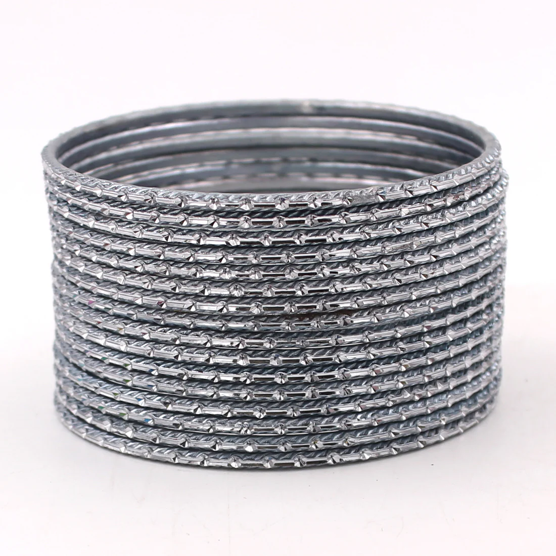 Set of 24 Shining Metal Bangles with self-dot Design by Leshya - Image 6