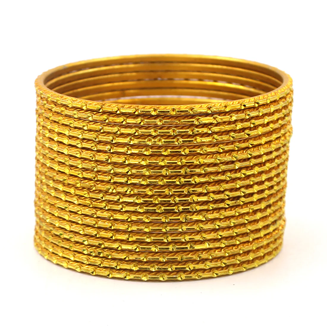 Set of 24 Shining Metal Bangles with self-dot Design by Leshya - Image 7