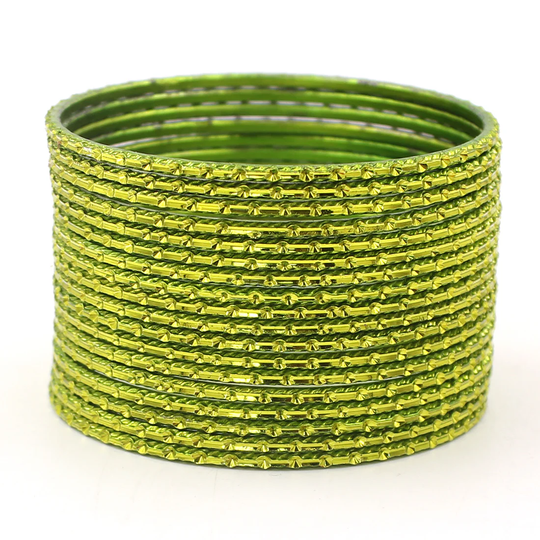 Set of 24 Shining Metal Bangles with self-dot Design by Leshya - Image 9