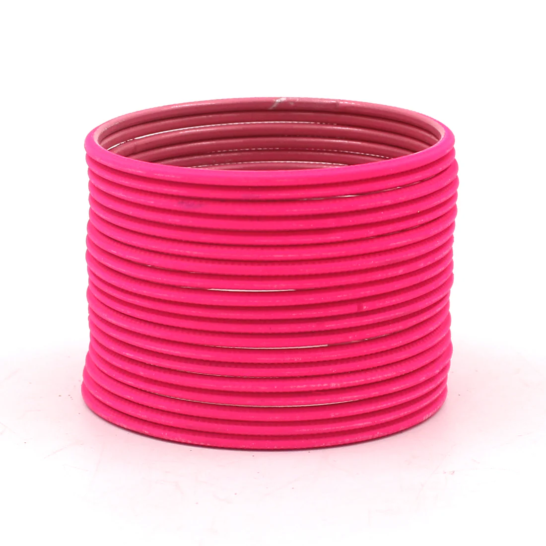 Set of 24 Solid Coloured Plain Metal Bangles by Leshya (Plus Size) - Image 13