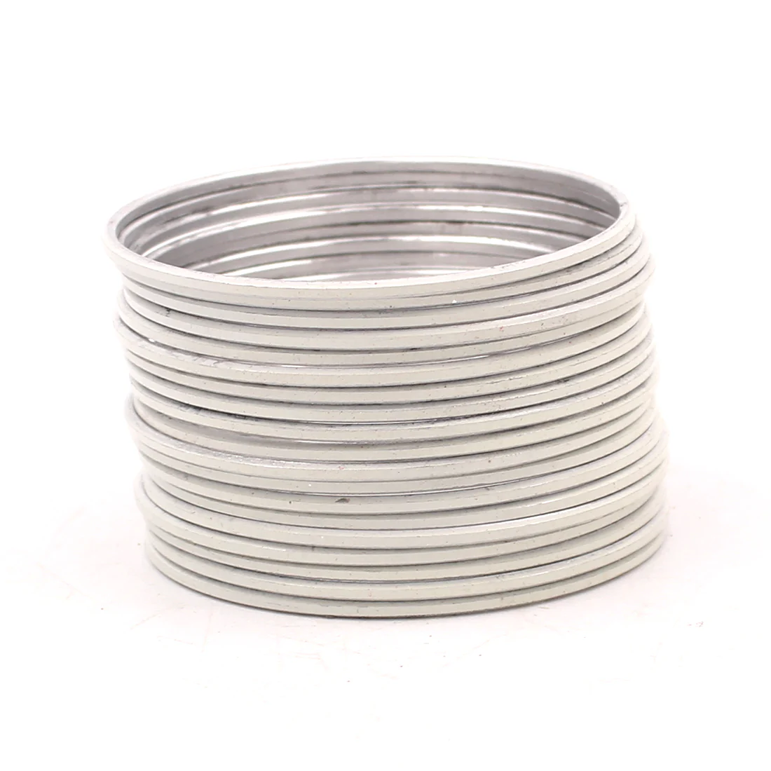 Set of 24 Solid Coloured Plain Metal Bangles by Leshya (Plus Size) - Image 3