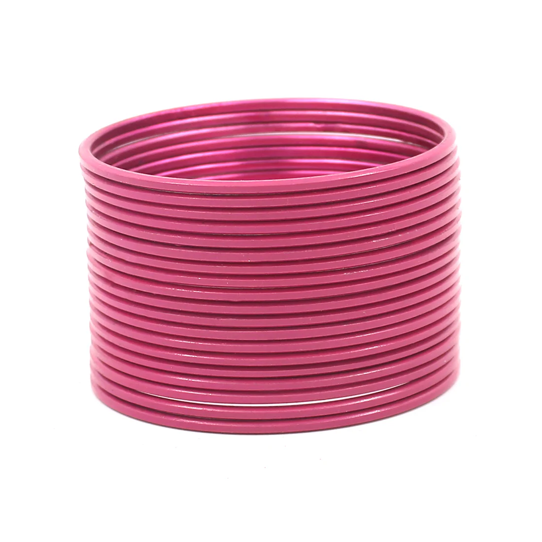 Set of 24 Solid Coloured Plain Metal Bangles by Leshya (Plus Size) - Image 4